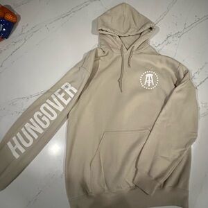 Barstool Sports Beige Hoodie with Hungover Print